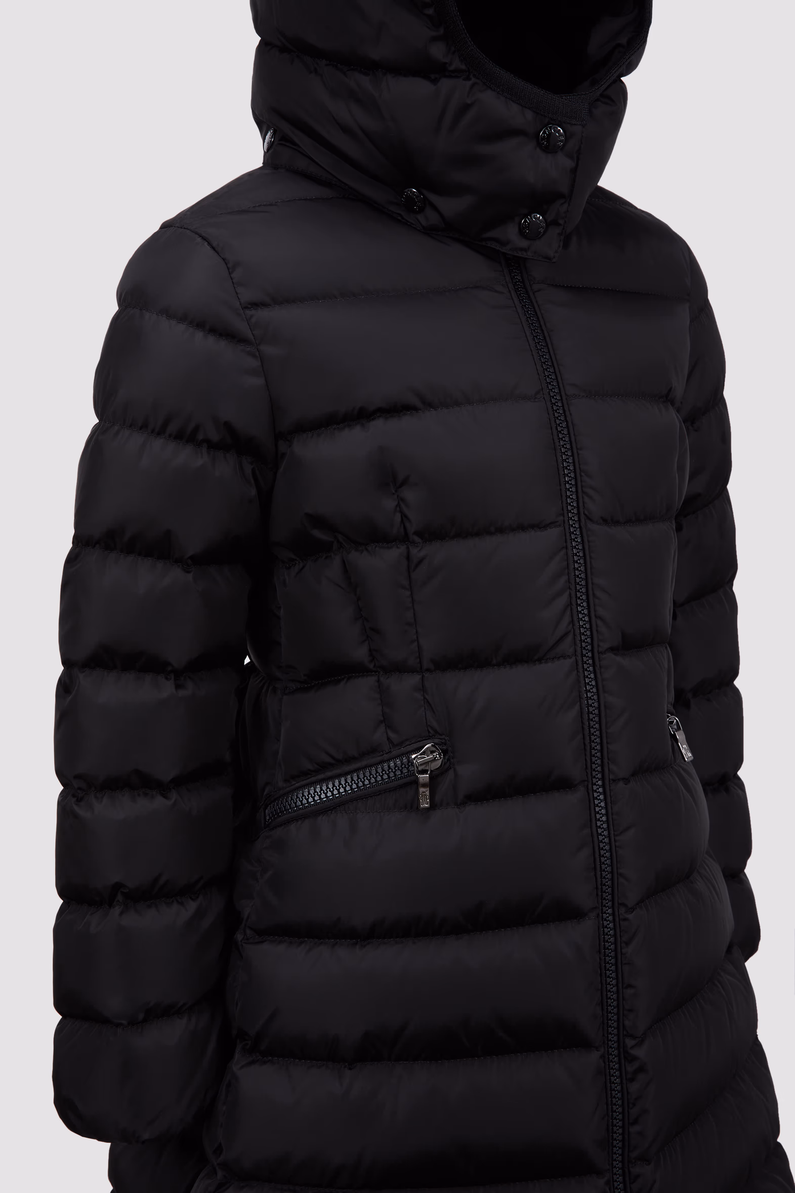 Charpal Hooded Long Down Jacket Girl Black Moncler 5